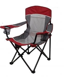 Deals 🤩 Garden Treasures Beach & Camping Chairs Red/Grey Folding Camping Chair 💯