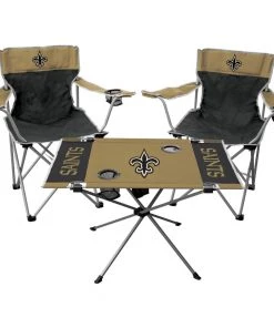 Best Sale ⌛ Rawlings Beach & Camping Chairs New Orleans Saints Multi Color Folding Tailgate Set Chair ⌛