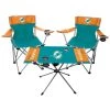 Budget ❤️ Rawlings Beach & Camping Chairs Miami Dolphins Multi Color Folding Tailgate Set Chair ✨