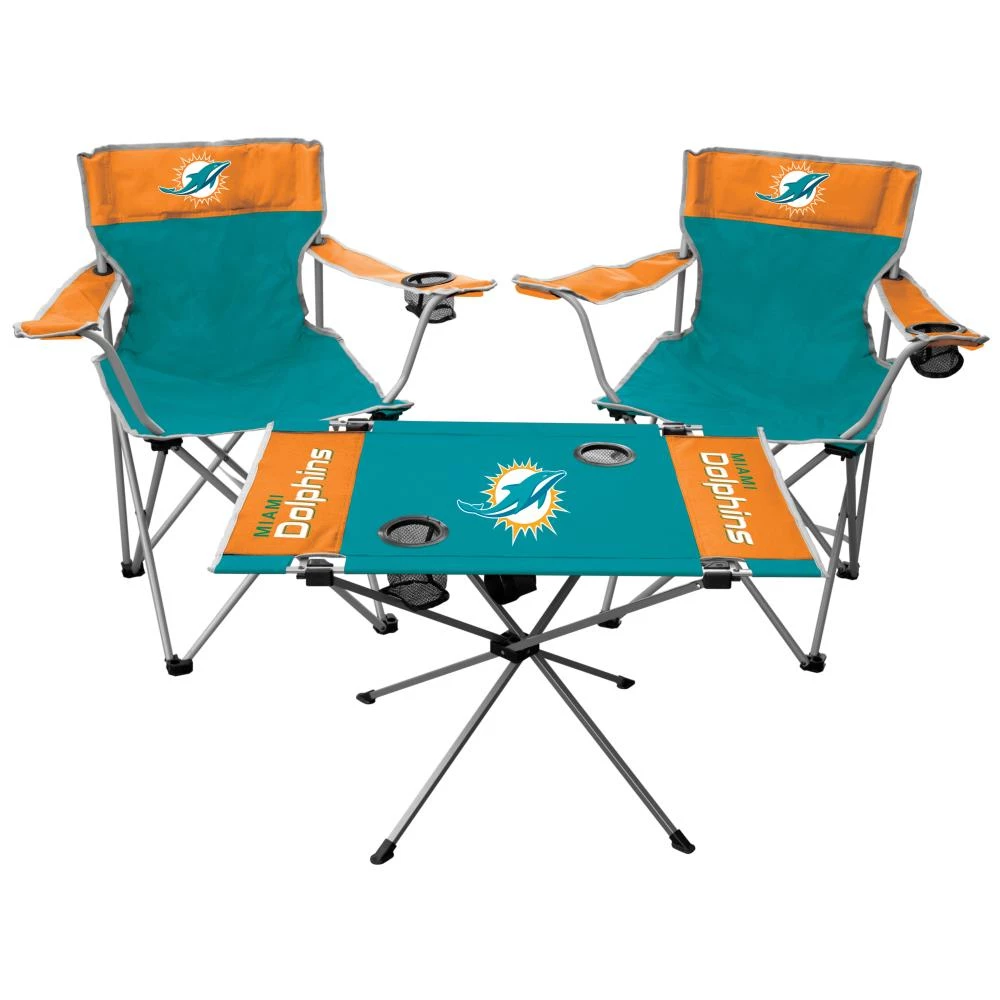 Budget ❤️ Rawlings Beach & Camping Chairs Miami Dolphins Multi Color Folding Tailgate Set Chair ✨ 1 Budget ❤️ Rawlings Beach & Camping Chairs Miami Dolphins Multi Color Folding Tailgate Set Chair ✨