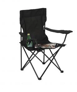 Brand new ⌛ Garden Treasures Beach & Camping Chairs Black Folding Camping Chair 😀 -Outdoor Recreation Shop 11049431