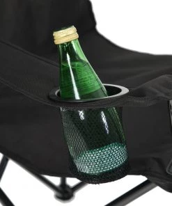 Brand new ⌛ Garden Treasures Beach & Camping Chairs Black Folding Camping Chair 😀 -Outdoor Recreation Shop 11049435