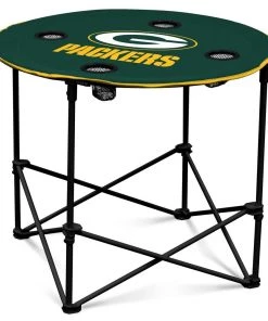 Cheap 💯 Logo Brands Beach & Camping Chairs Green Bay Packers Green Folding Tailgate Table Chair 🔔