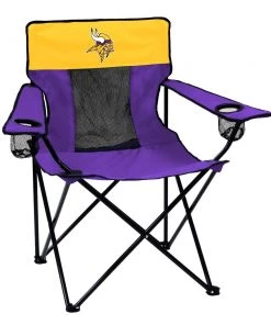 Best Pirce 🤩 Logo Brands Beach & Camping Chairs Minnesota Vikings Team Color Folding Tailgate Chair 😀