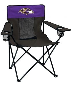 Wholesale 🧨 Logo Brands Beach & Camping Chairs Baltimore Ravens Team Color Folding Tailgate Chair ⭐