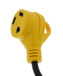 Wholesale 🔥 Road & Home RV Accessories 12 In. RV Electrical Adapter Fits 15 Amp Male to 30 Amp Female with Pull Out Handles Type 12/3 SJTW 30 Amp 125 V to 4 Degrees Fahrenheit Cold Weather Jacket Black with Yellow Handles ⌛ -Outdoor Recreation Shop 15589934