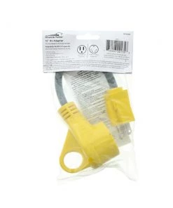 Wholesale 🔥 Road & Home RV Accessories 12 In. RV Electrical Adapter Fits 15 Amp Male to 30 Amp Female with Pull Out Handles Type 12/3 SJTW 30 Amp 125 V to 4 Degrees Fahrenheit Cold Weather Jacket Black with Yellow Handles ⌛ -Outdoor Recreation Shop 15589936
