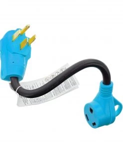Outlet 🧨 Road & Home RV Accessories 18 In. RV Electrical Adapter Fits 50 Amp Male to 30 Amp Female with Pull Out Handles Type 10/3 STW 30 Amp 125 V to 4 Degrees Fahrenheit Cold Weather Jacket Black with Yellow Handles 😀