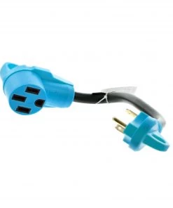 Cheapest ✔️ Road & Home RV Accessories 18 In. RV Electrical Adapter Fits 30 Amp Male to 50 Amp Female with Pull Out Handles Type 10/3 STW 30 Amp 125 V to 4 Degrees Fahrenheit Cold Weather Jacket Black with Yellow Handles ✨