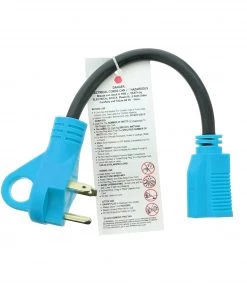 Deals 🧨 Road & Home RV Accessories 12 In. RV Electrical Adapter Fits 30 Amp Male to 15 Amp Female with Pull Out Handles Type 12/3 SJTW 30 Amp 125 V to 4 Degrees Fahrenheit Cold Weather Jacket Black with Yellow Handles 🧨