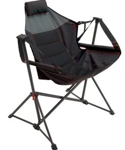 Promo ✨ RIO Brands Beach & Camping Chairs Charcoal Black Folding Beach Lounger Chair 👍