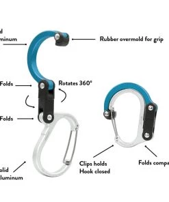 Promo 🤩 Heroclip Carabiners Heroclip Mini Blue Steel ⭐ -Outdoor Recreation Shop 42209401