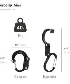 Best deal ⌛ Heroclip Carabiners Heroclip Mini Stealth Black 🎁 -Outdoor Recreation Shop 42209431