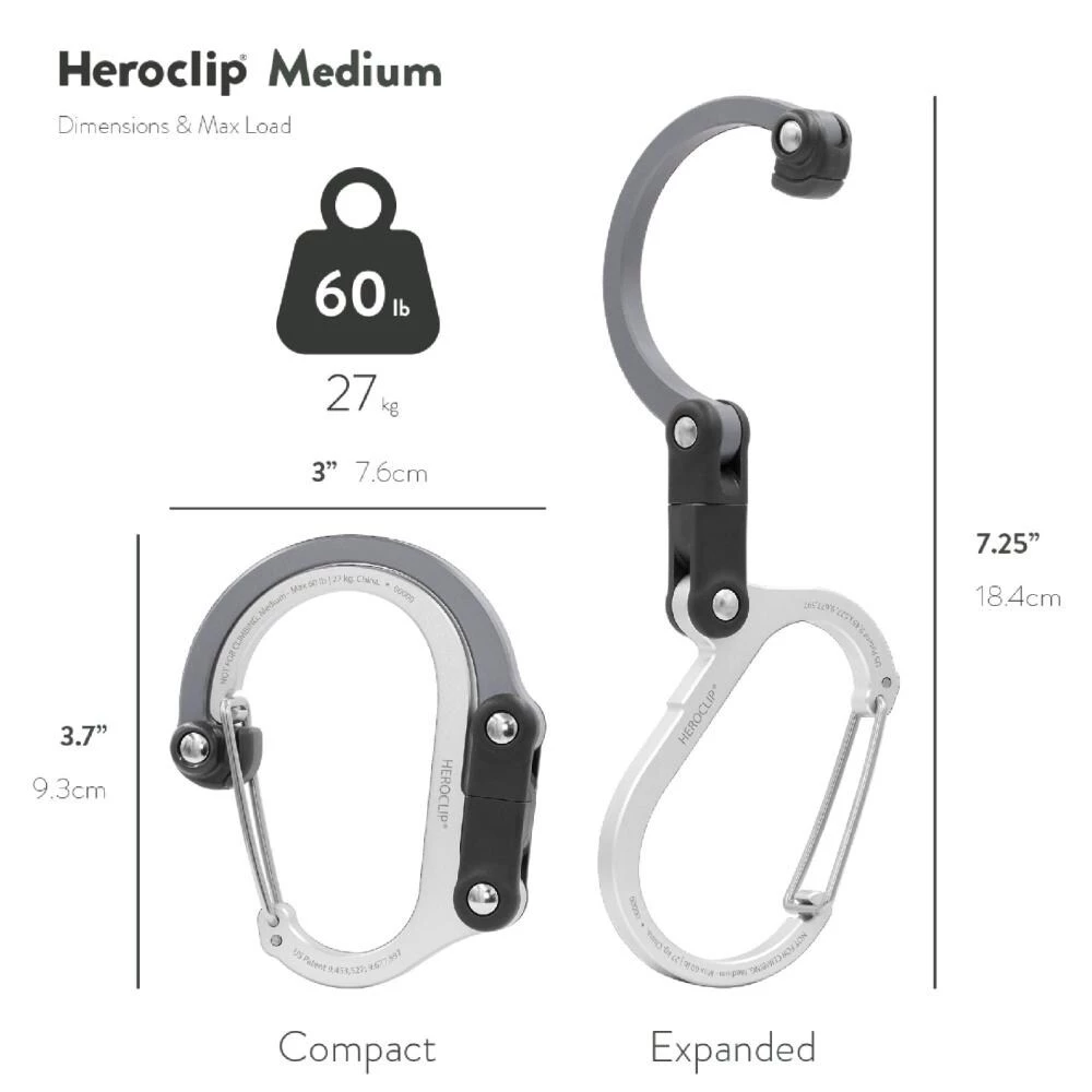 Best Sale ๐ Heroclip Carabiners Heroclip Medium Shade of Gray ๐คฉ 4 Best Sale ๐ Heroclip Carabiners Heroclip Medium Shade of Gray ๐คฉ - Image 4