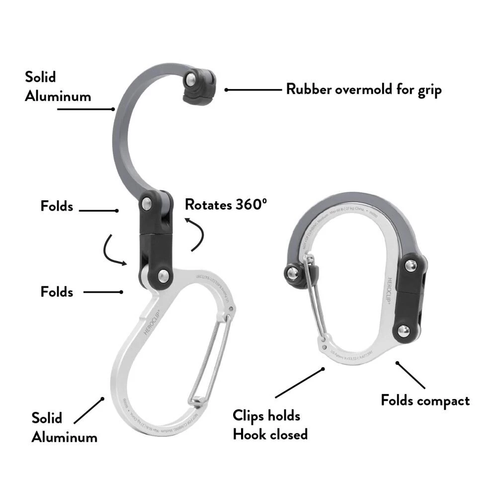 Best Sale ๐ Heroclip Carabiners Heroclip Medium Shade of Gray ๐คฉ 3 Best Sale ๐ Heroclip Carabiners Heroclip Medium Shade of Gray ๐คฉ - Image 3