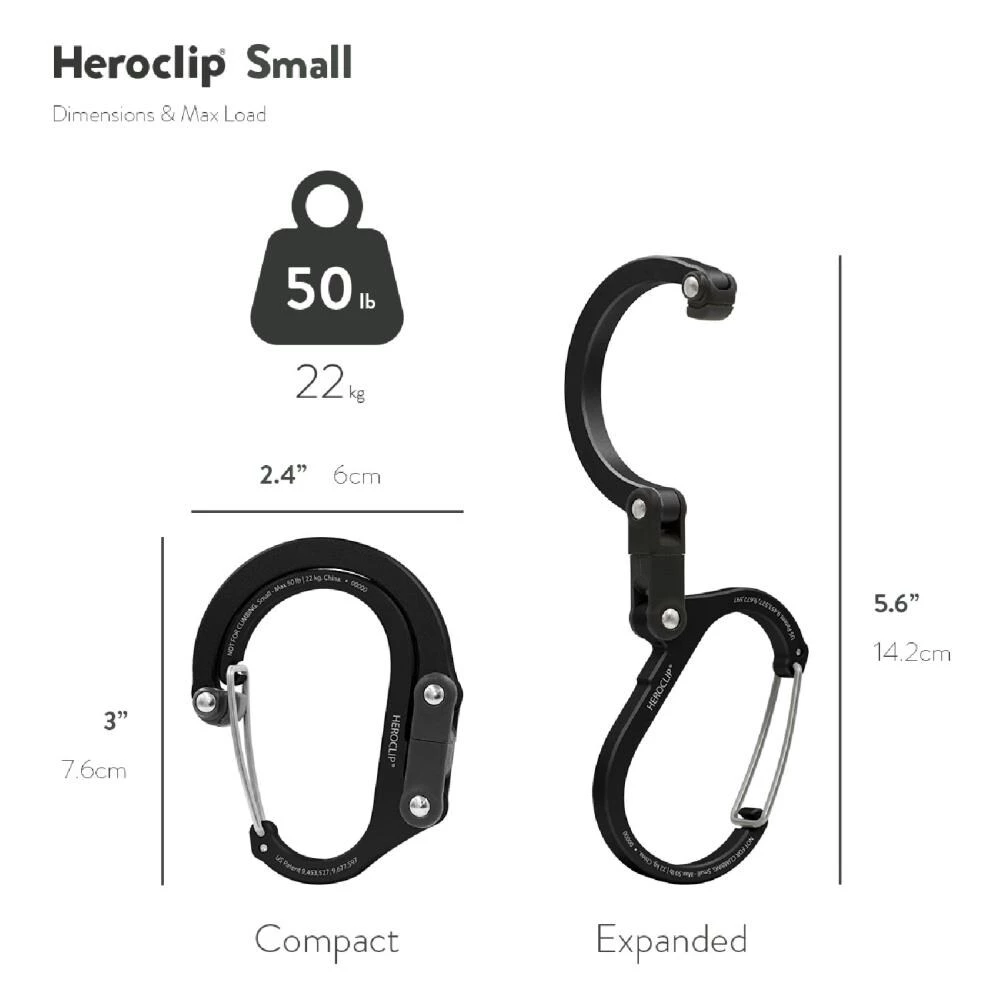 Best reviews of ❤️ Heroclip Carabiners Heroclip Small Stealth Black 💯 4 Best reviews of ❤️ Heroclip Carabiners Heroclip Small Stealth Black 💯 - Image 4