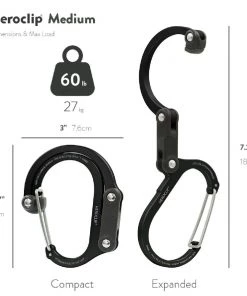 Cheapest ✨ Heroclip Carabiners Heroclip Medium Stealth Black 🎁 -Outdoor Recreation Shop 42209473