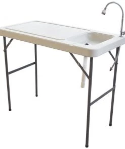 Coupon ❤️ Sportsman Fishing Equipment Polyethylene Fish Cleaning Table with Mount 🌟